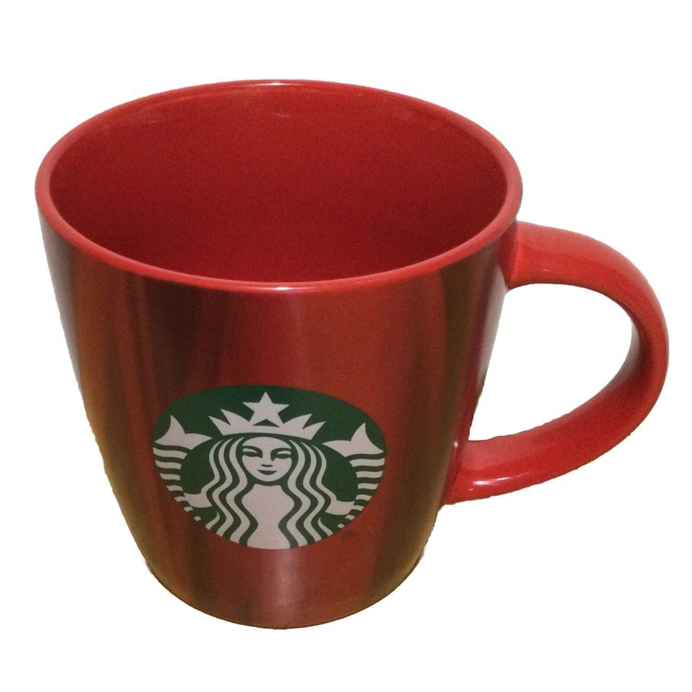Starbucks Coffee MUG 2022 - Ceramic Red Marble Pattern W/Green Siren Logo 12oz